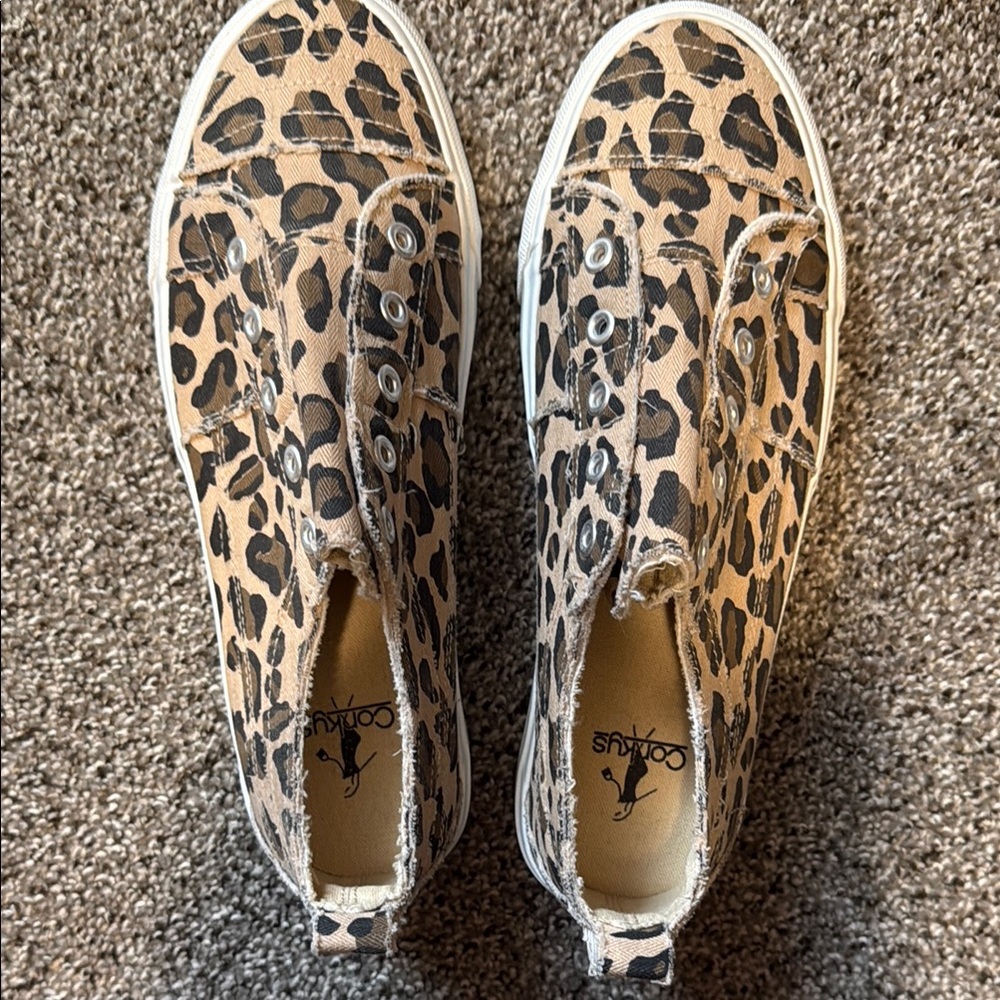 Corkys Leopard Print Slip-On Sneakers